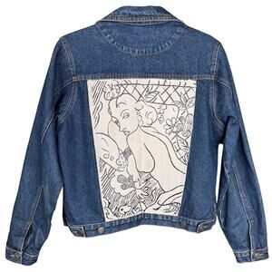 RARE OOAK H. Matisse Inspired Hand Painted Art To Wear Denim Jacket Womens Sz 14